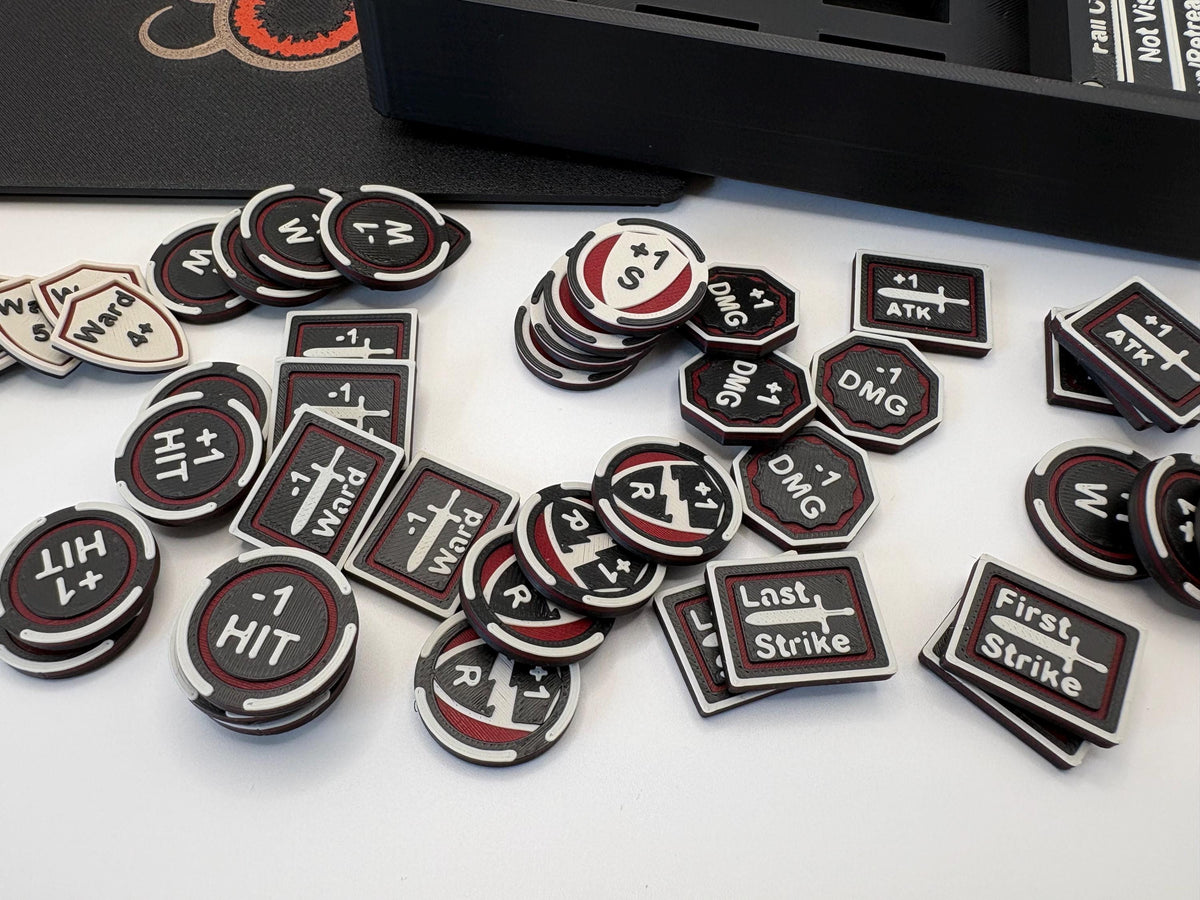 Ogre Token Set for Wargaming with Magnetic Sliding Box