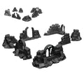 Stone City Ruins x 7, 28mm Scatter Terrain, Suitable for Fantasy/Age of Sigmar/Spearhead/Frostgrave/Mordheim.