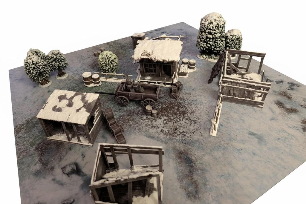 Crate and Barrel Clusters Scatter Terrain - 28mm - Western /Fantasy/D&D/Mordheim.