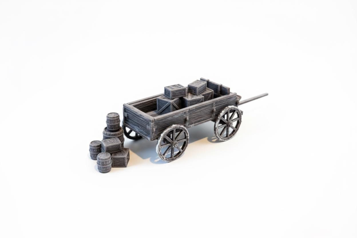 Cart and Wagon set/3D printed Wargaming Terrain/DnD/Scatter Terrain/Dead Mans Hand