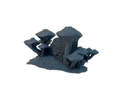 FungalWood Ruins, Jungle, Mushroom Wargaming Terrain. Fantasy Scenery, Suitable for Warhammer AoS, Age of Sigmar, Old world.