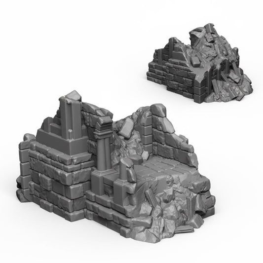 Stone City Ruins Terrain – Fantasy Wargaming Scenery (28mm Scale)