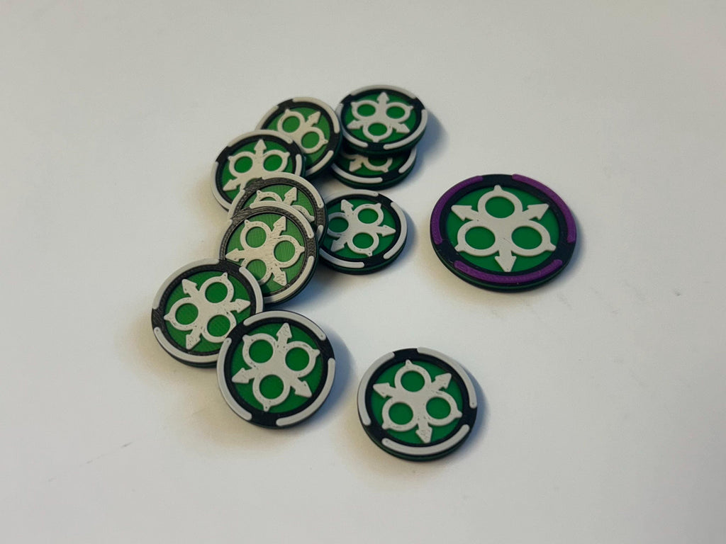 Nurgle Disease Tokens x 10, 1 x Plague Progenitor. Age of Sigmar, Warhammer, Free UK Shipping.