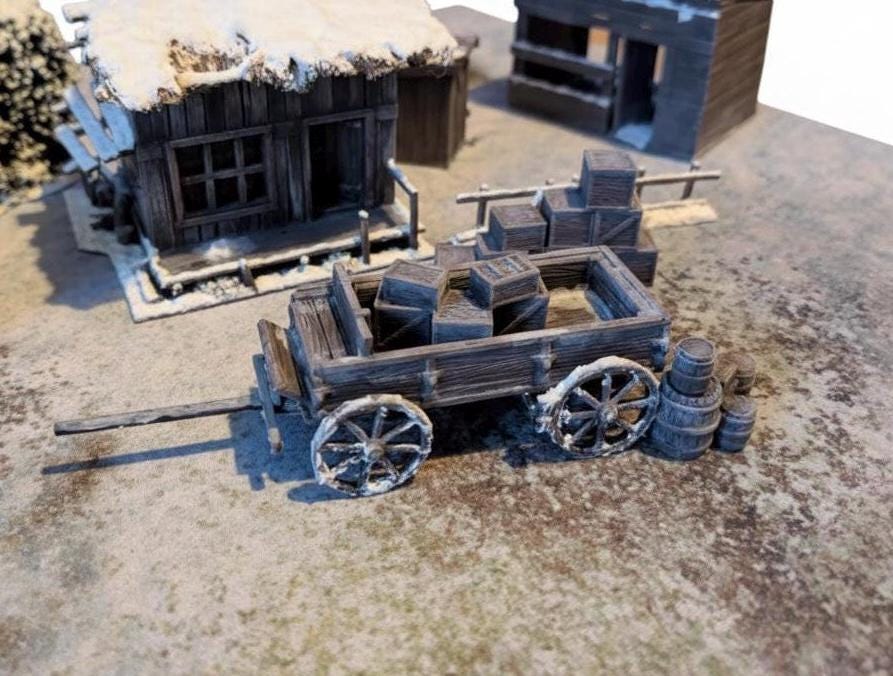 Cart and Wagon 3D printed Wargaming Terrain, DnD, Scatter Terrain, Dead Mans Hand