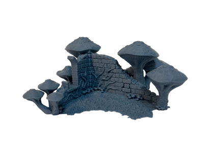 FungalWood Ruins, Jungle, Mushroom Wargaming Terrain. Fantasy Scenery, Suitable for Warhammer AoS, Age of Sigmar, Old world.