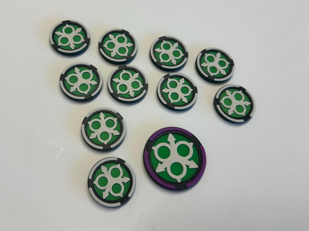 Nurgle Disease Tokens x 10, 1 x Plague Progenitor. Age of Sigmar, Warhammer, Free UK Shipping.