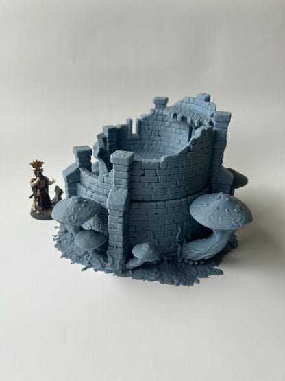 FungalWood Ruins, Jungle, Mushroom Wargaming Terrain. Fantasy Scenery, Suitable for Warhammer AoS, Age of Sigmar, Old world.