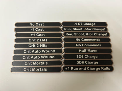 Personalised Wargaming Token set compatible with AoS; with sliding secure box.