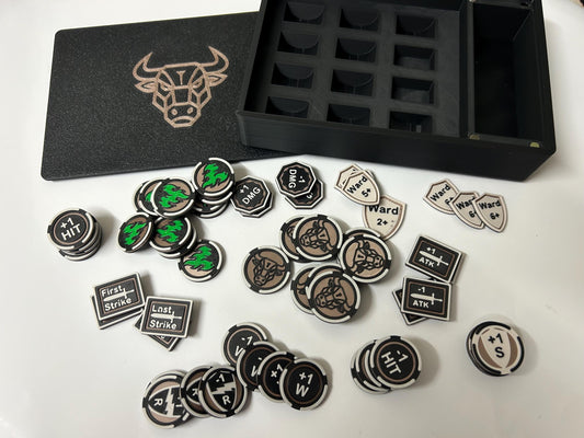 Wargaming Token Set: compatible with AoS 4th Edition, Demonic Power + Desolation.