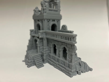 Ruins Terrain, Stone City Turret, AoS, Old world, Fantasy, MESBG.