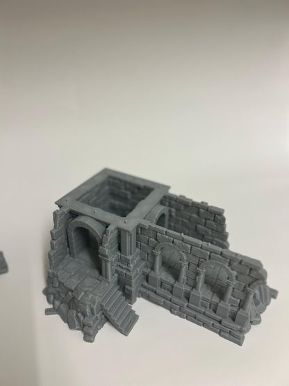 Ruins Terrain, Stone City Turret, AoS, Old world, Fantasy, MESBG.