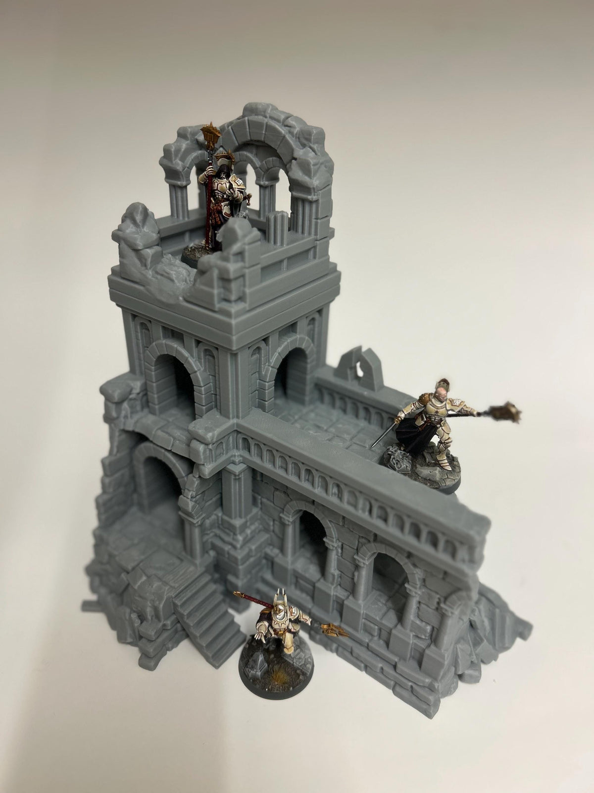 Ruins Terrain, Stone City Turret, AoS, Old world, Fantasy, MESBG.
