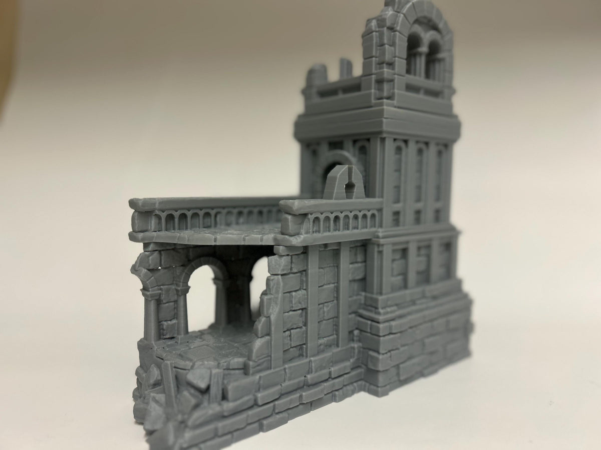 Ruins Terrain, Stone City Turret, AoS, Old world, Fantasy, MESBG.