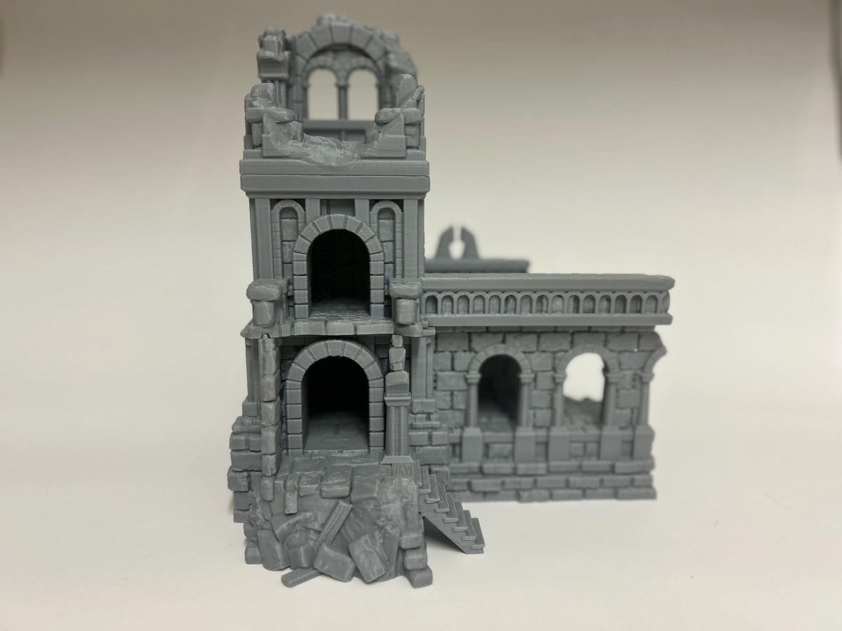Ruins Terrain, Stone City Turret, AoS, Old world, Fantasy, MESBG.