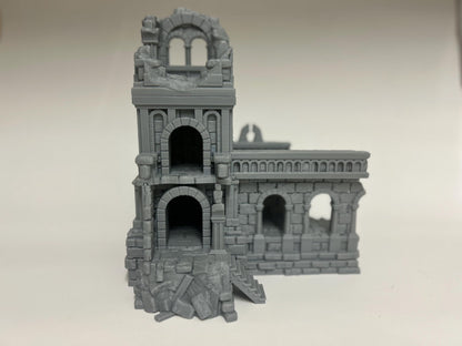 Ruins Terrain, Stone City Turret, AoS, Old world, Fantasy, MESBG.
