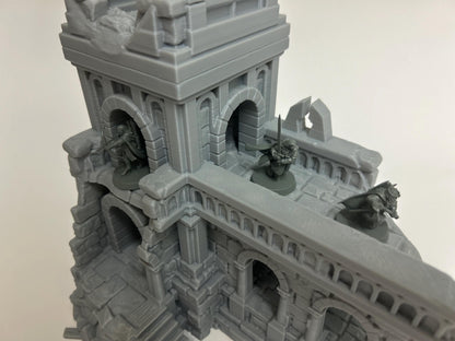 Ruins Terrain, Stone City Turret, AoS, Old world, Fantasy, MESBG.