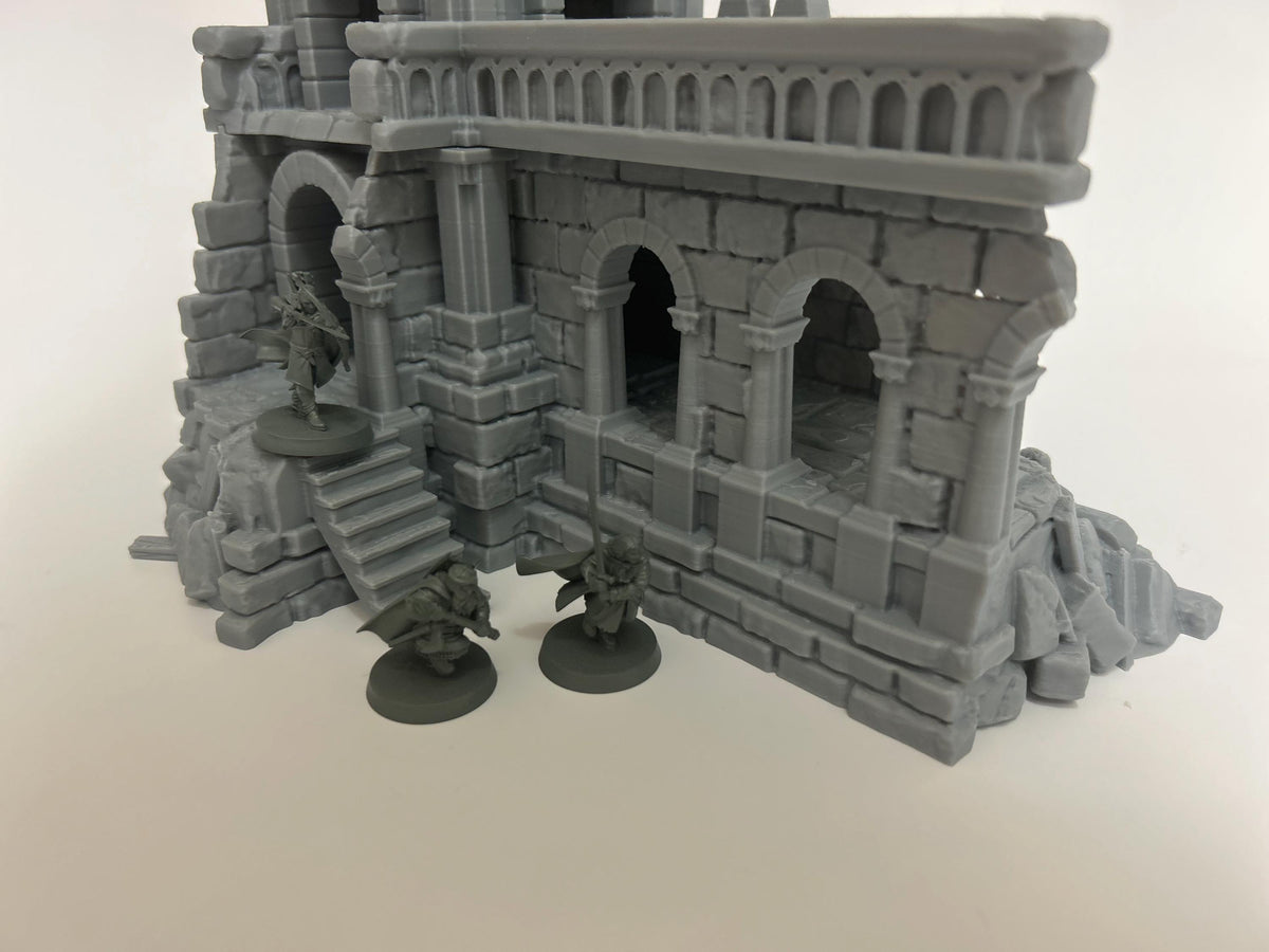 Ruins Terrain, Stone City Turret, AoS, Old world, Fantasy, MESBG.