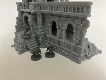 Ruins Terrain, Stone City Turret, AoS, Old world, Fantasy, MESBG.