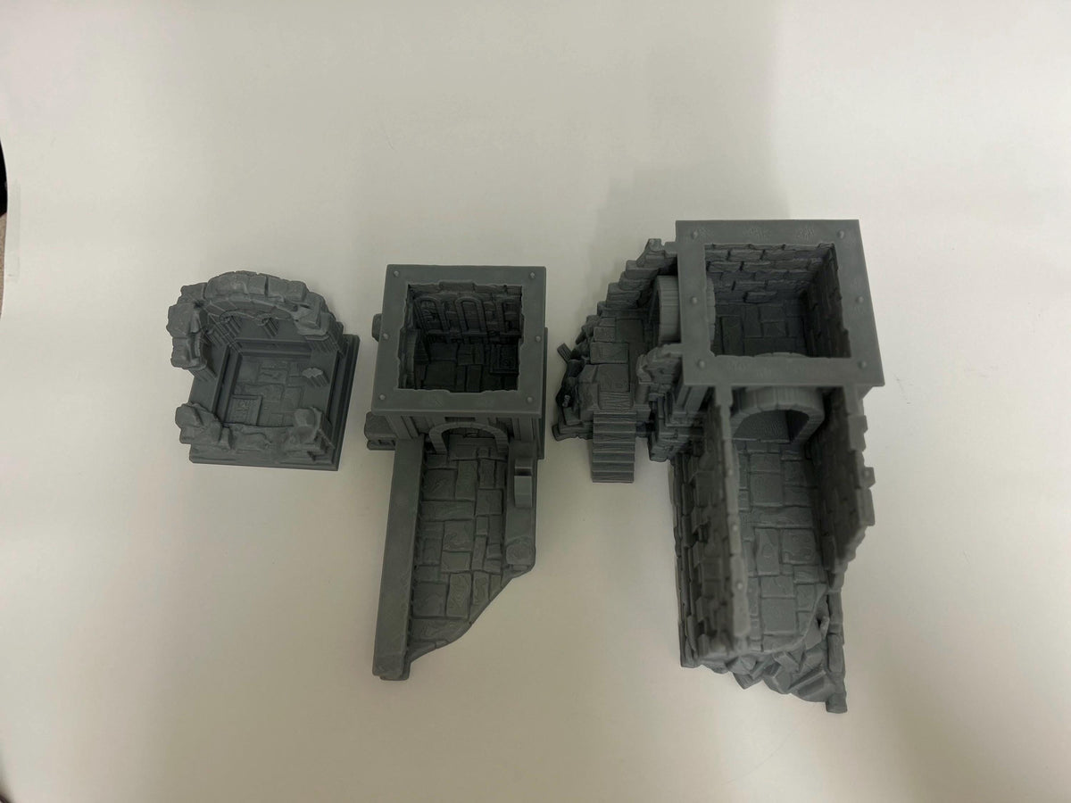 Ruins Terrain, Stone City Turret, AoS, Old world, Fantasy, MESBG.