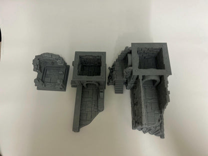 Ruins Terrain, Stone City Turret, AoS, Old world, Fantasy, MESBG.