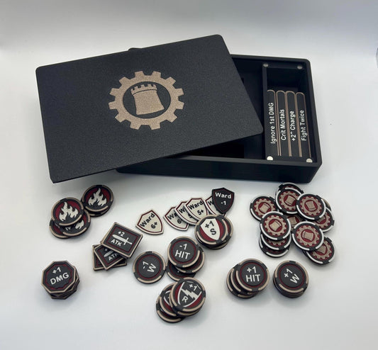 CoS Wargaming Token set with Order Tokens: compatible with AoS 4th Edition