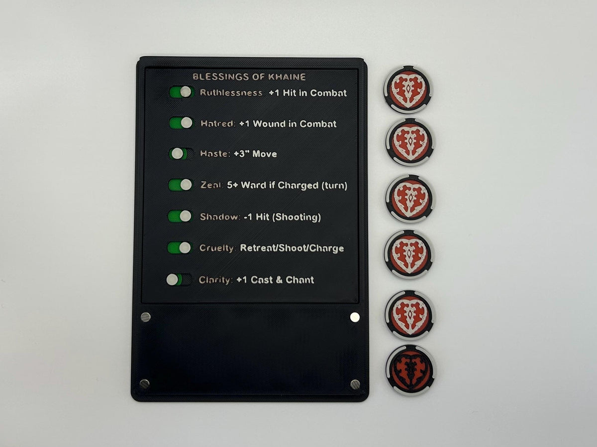 DoK Wargaming Token set and blessing tracker: compatible with AoS 4th Edition(2026 book)