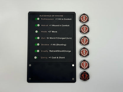 DoK Wargaming Token set and blessing tracker: compatible with AoS 4th Edition(2026 book)