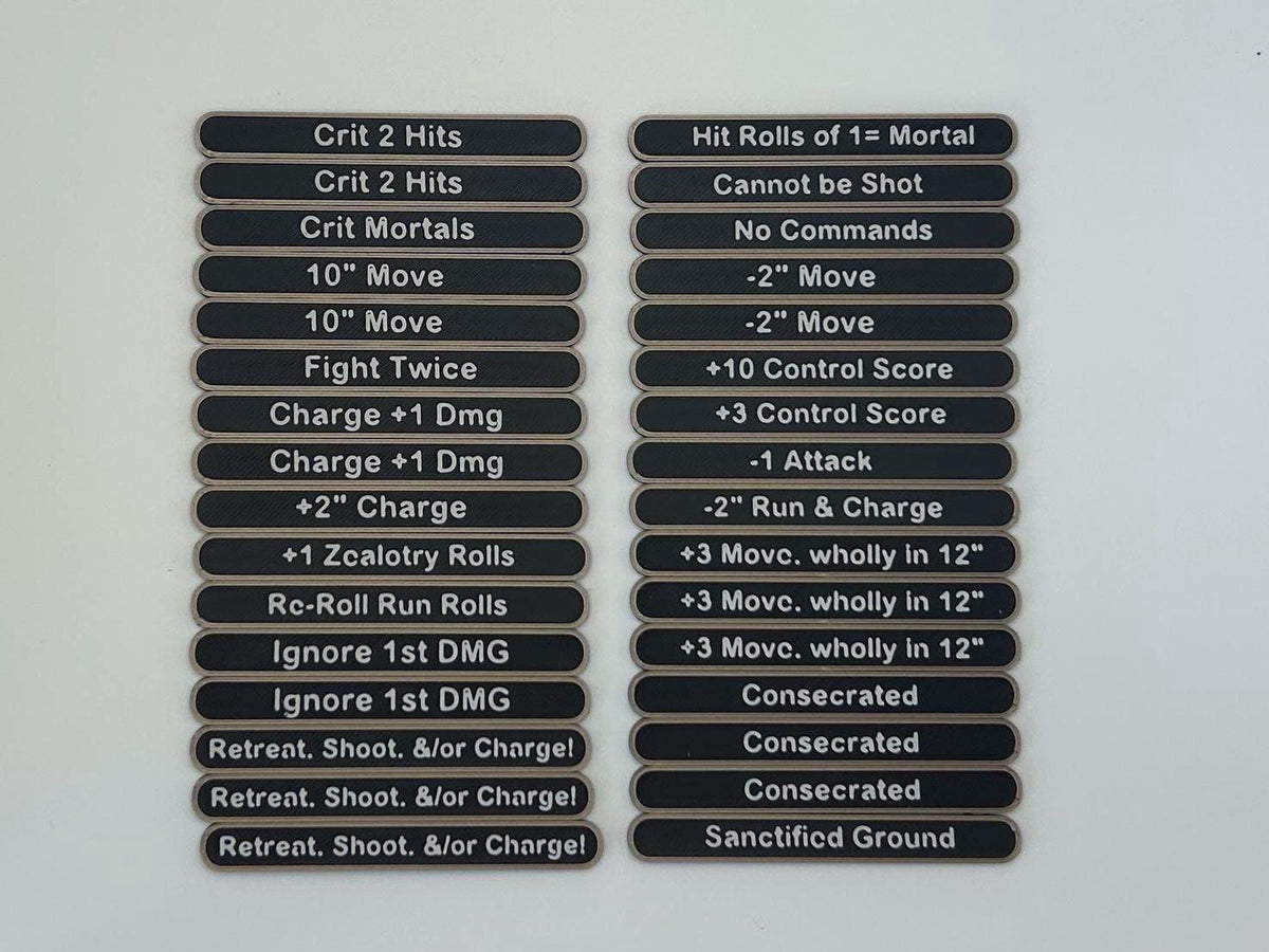CoS Wargaming Token set with Order Tokens: compatible with AoS 4th Edition