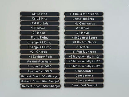 CoS Wargaming Token set with Order Tokens: compatible with AoS 4th Edition
