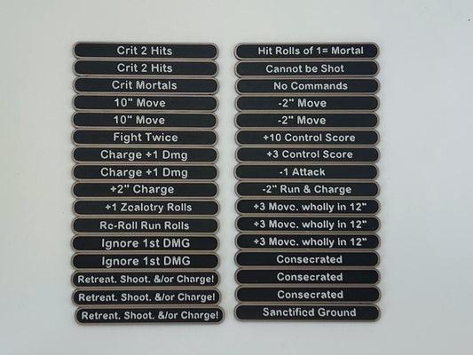 CoS Wargaming Token set with Order Tokens: compatible with AoS 4th Edition
