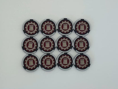 CoS Wargaming Token set with Order Tokens: compatible with AoS 4th Edition