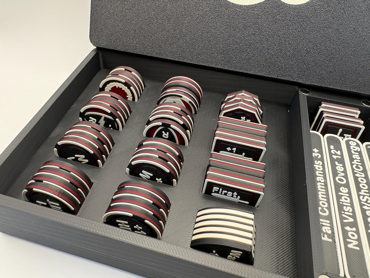 Ogre Token Set for Wargaming with Magnetic Sliding Box