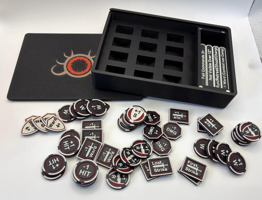 Ogre Token Set for Wargaming with Magnetic Sliding Box