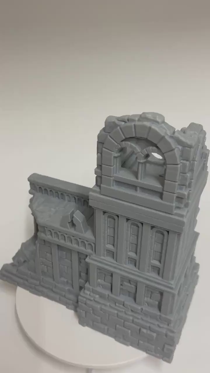 Ruins Terrain, Stone City Turret, AoS, Old world, Fantasy, MESBG.
