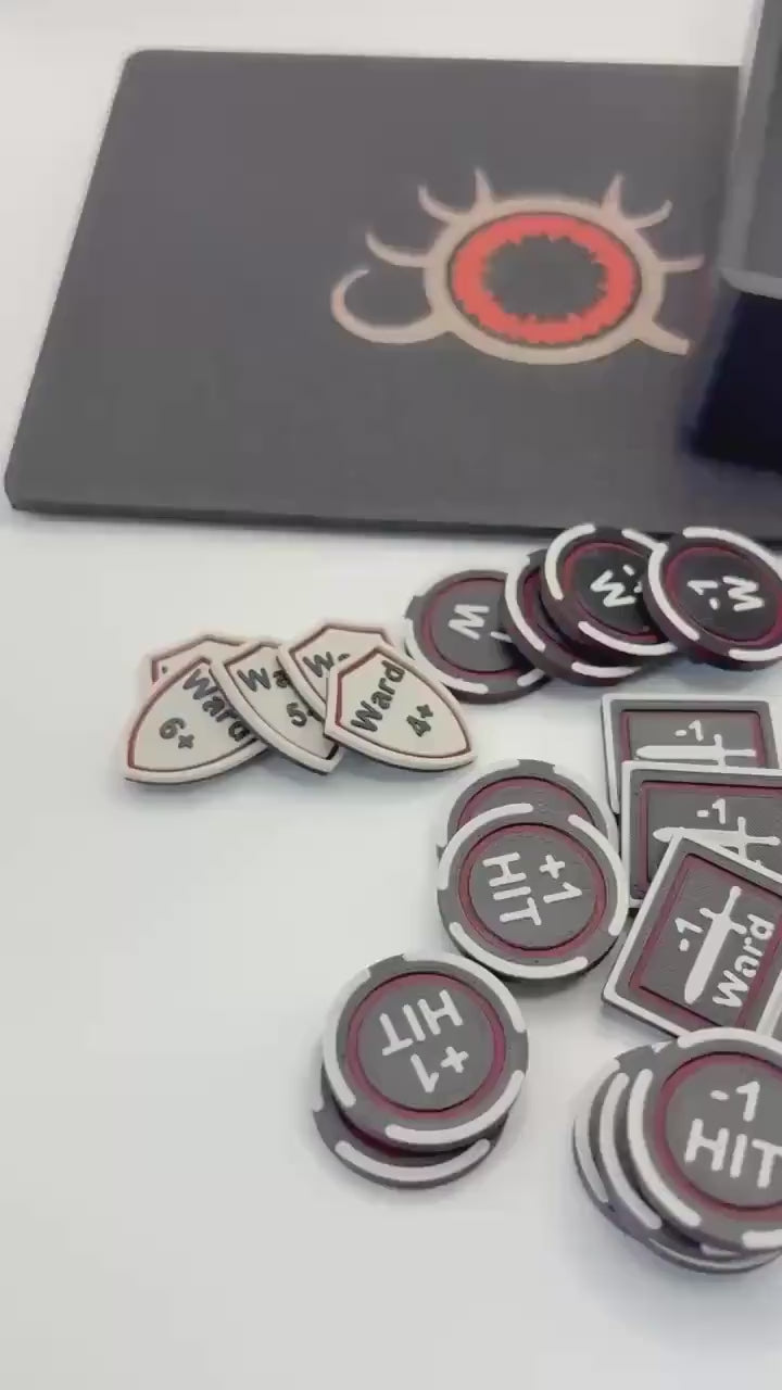 Ogre Token Set for Wargaming with Magnetic Sliding Box