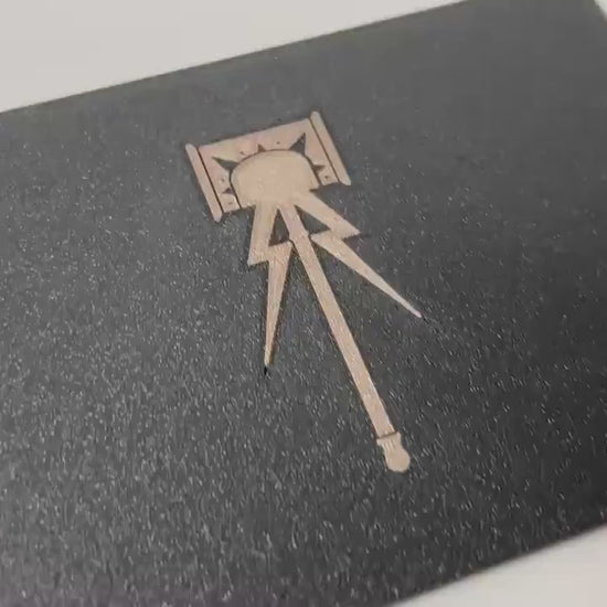 Personalised Wargaming Token set compatible with AoS; with sliding secure box.